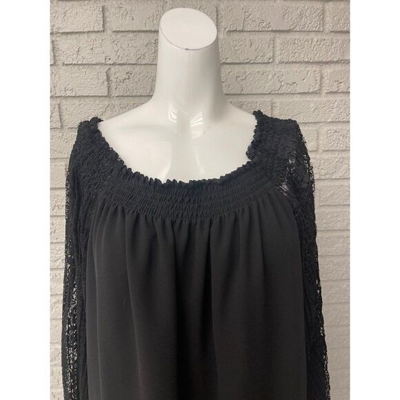 Nanette Lepore Black On / Off Shoulder Blouse Size XL - Picture 2 of 8